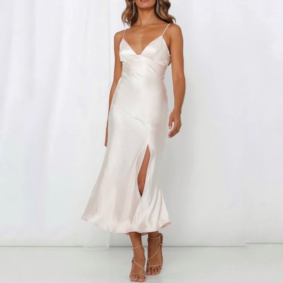 Hello Molly Dresses & Skirts - ASKING FOR A FRIEND MIDI DRESS CHAMPAGNE